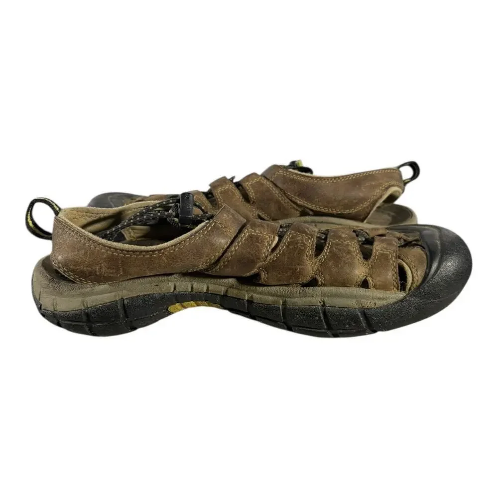 KEEN Newport Leather Sandals Mens Size 10.5 Brown Closed Toe Hiking Outdoor